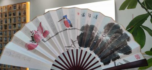 九月童画书画折扇5
