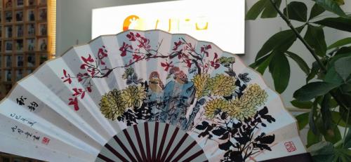九月童画书画折扇6
