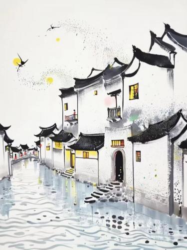 江南水乡之跟着吴冠中学国画