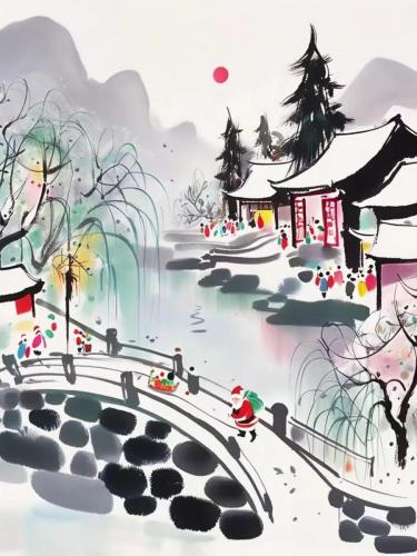 江南水乡之跟着吴冠中学国画