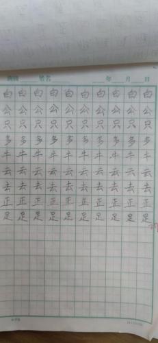 九月童画硬笔书法学生作业