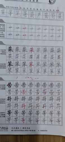 九月童画硬笔书法