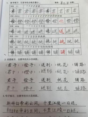 九月童画硬笔脱格训练