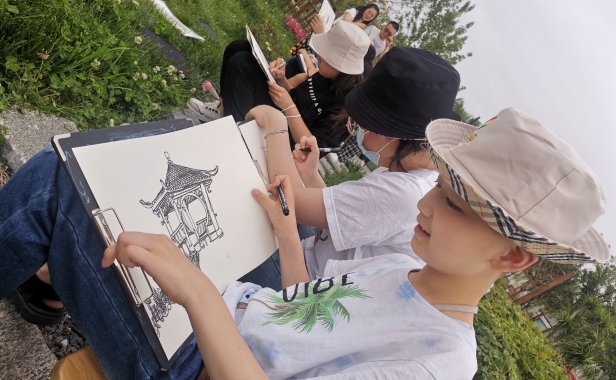 2021年春季速写班写生掠影