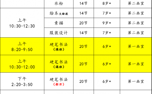 2022年暑假班开课通知